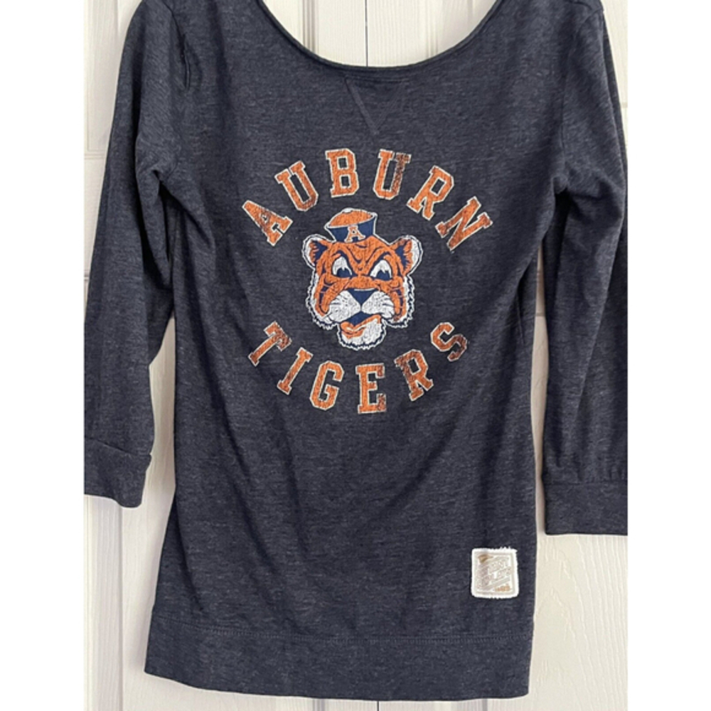 VTG Y2K Auburn University Tigers 3/4 Sleeve Lightweight‎ Shirt Women’s Sz S